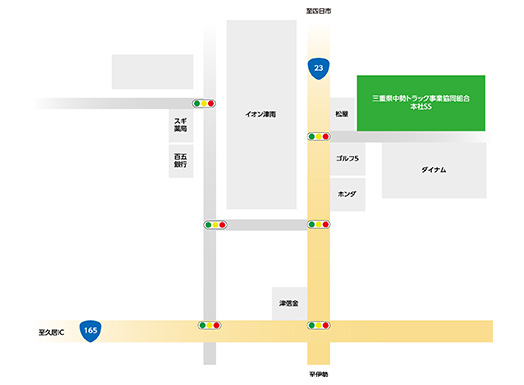 本社(高茶屋)スタンド地図